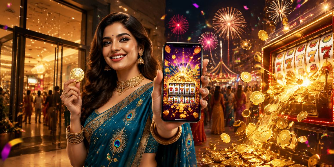 Indian woman playing slot game responsibly